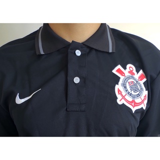 Camisa Do Corinthians Gola Polo Preta Camiseta De Futebol Shopee Brasil