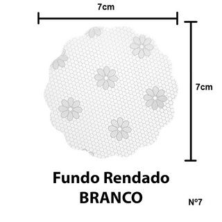 100 Unidades Tapetinho Fundo Rendado Número 7 Para Forminhas Doces