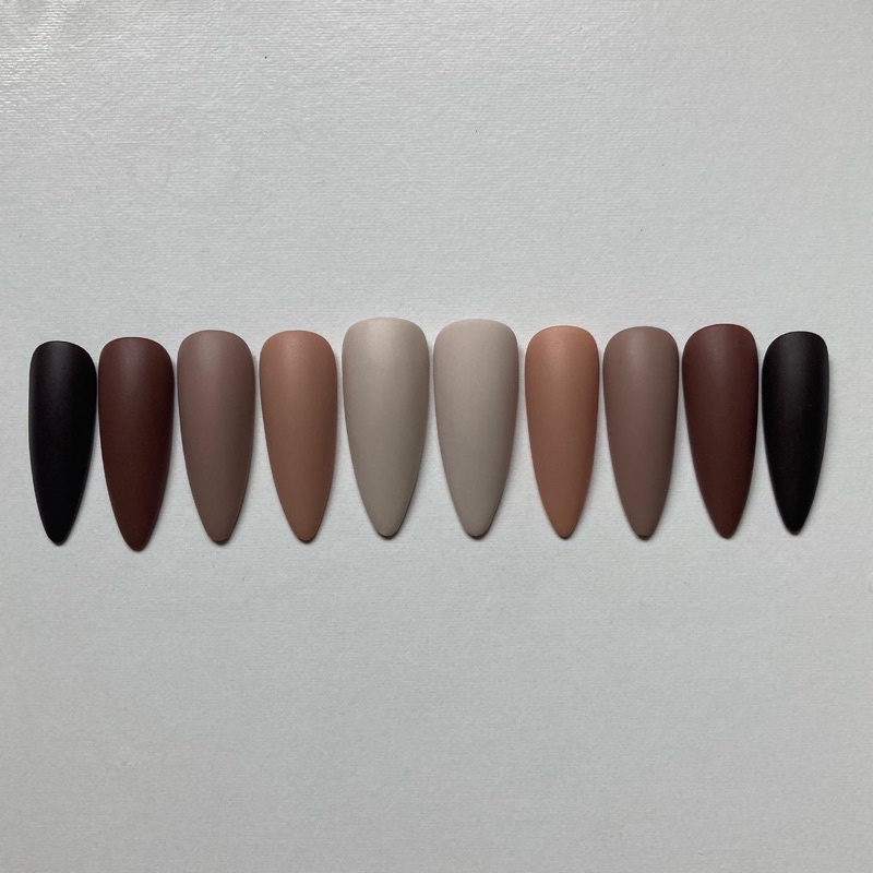 Unhas Press On Nude Fosco Shopee Brasil