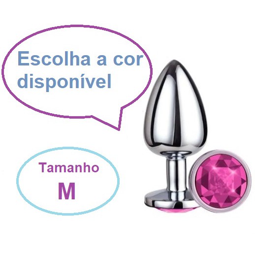 Plug Anal Tamanho M Estimulador Aço Inox Joia Sex shop Shopee Brasil