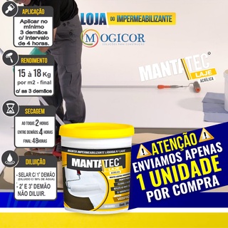 Manta Liquida Para Laje 18 Kg Impermeabilizante Cor Ceramica Shopee