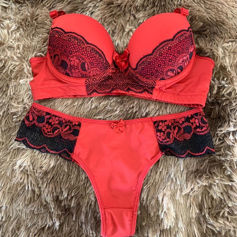 Conjunto Lingerie Meia Lua Shopee Brasil