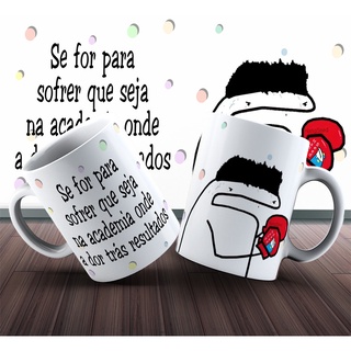 Caneca Porcelana Academia Decorada Para Presente E Lembrancinha Meme