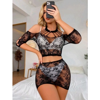 Lingerie Sexy Vestido Sensual Arrastão Fantasia Shopee Brasil