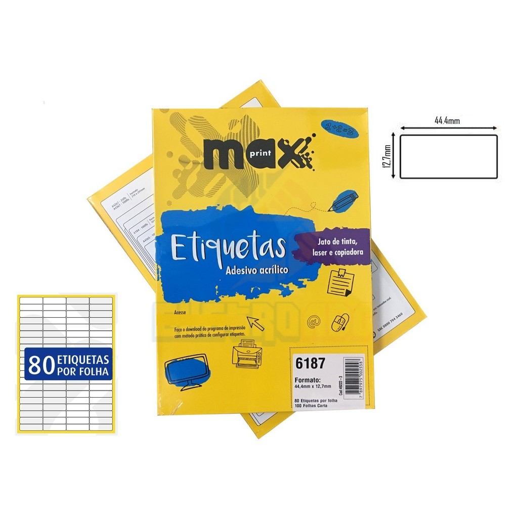 Etiqueta Ink Las X Mm Folhas Etiquetas Por Folha