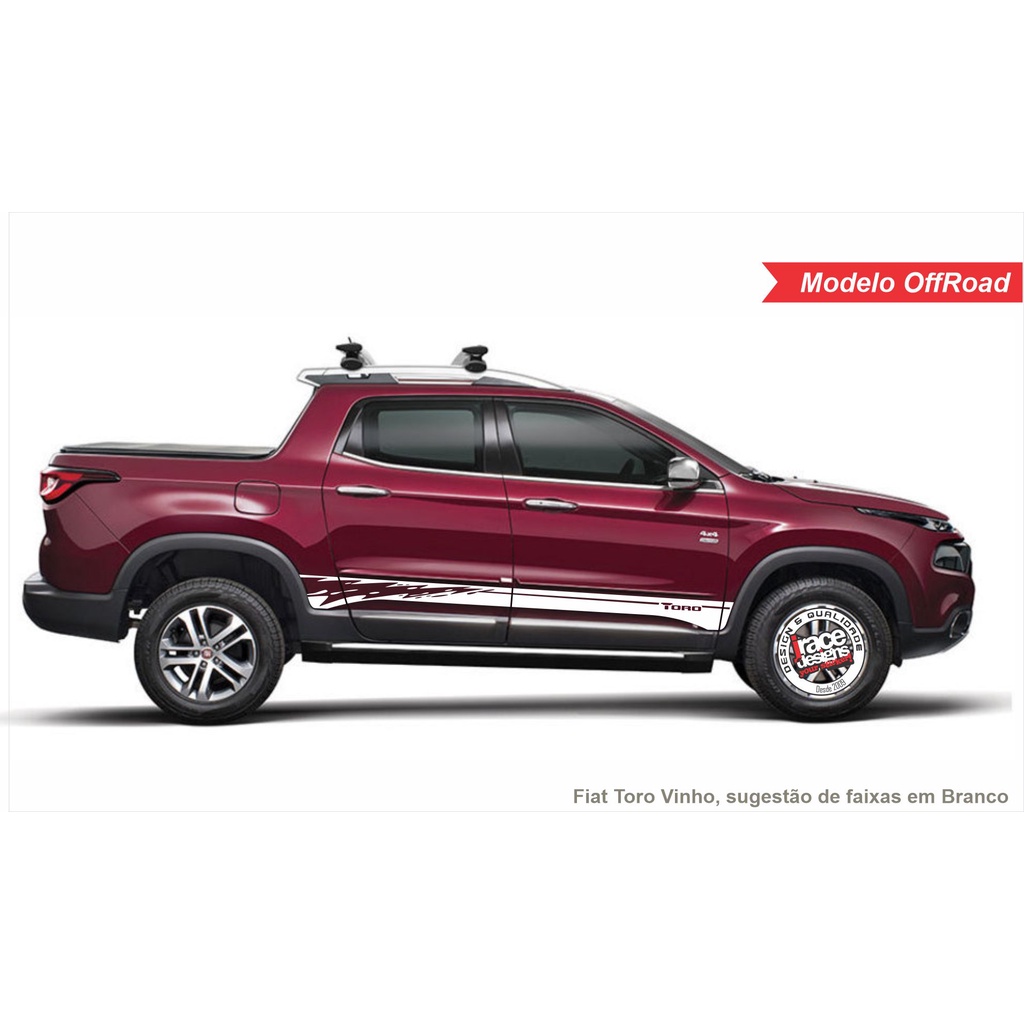 Faixa Lateral Adesivo Fiat Toro Offroad Freedom Volcano Ultra