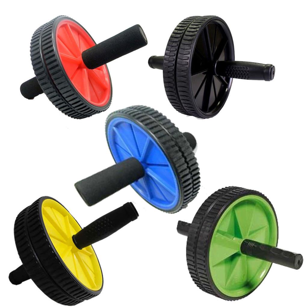 Roda Exercicios Abdominal Funcional Rolo Fitness Rodinha Dupla Academia