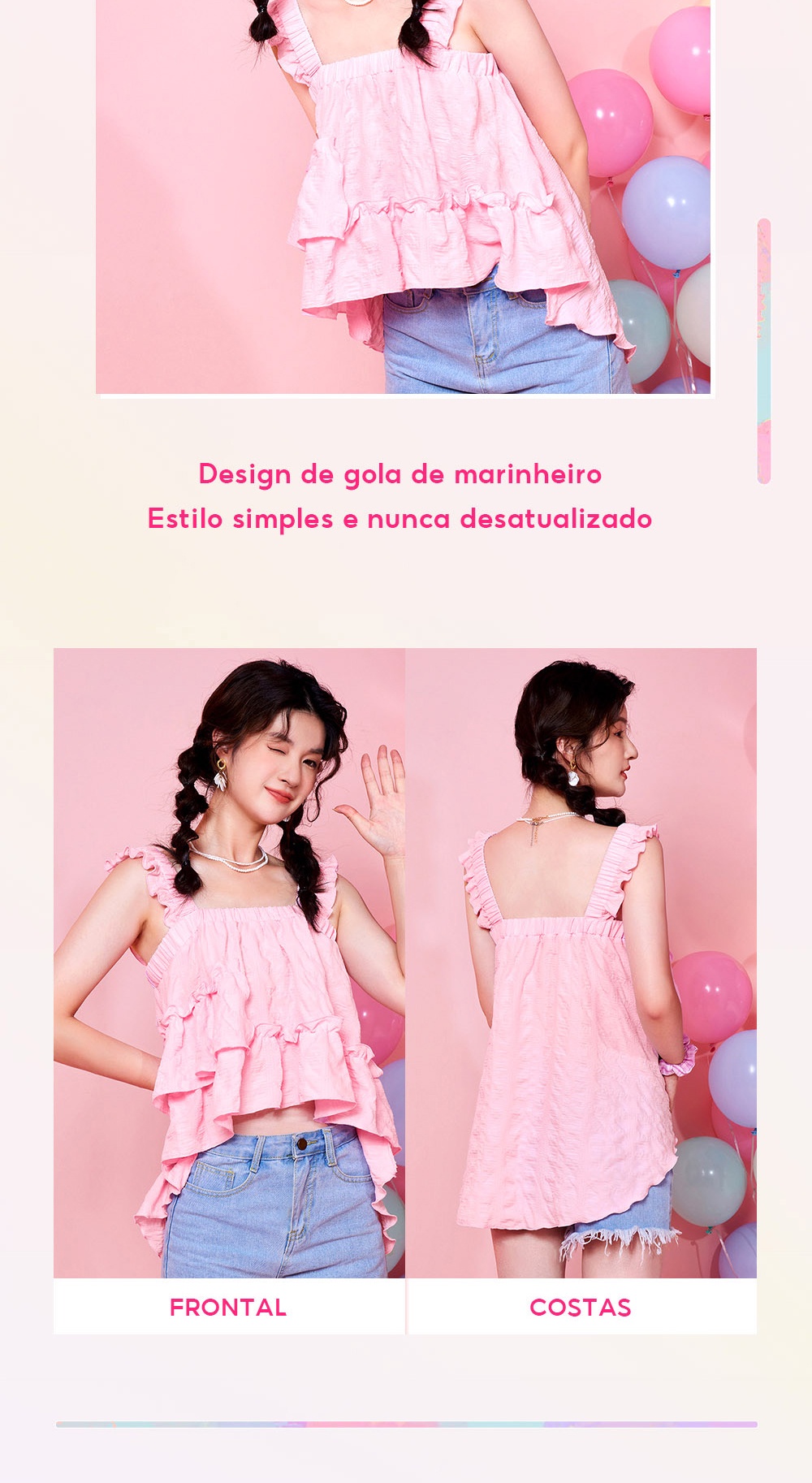 Lovito Exclusive Regata De DOPAMINE GIRLS Preppy Bainha Lisa E