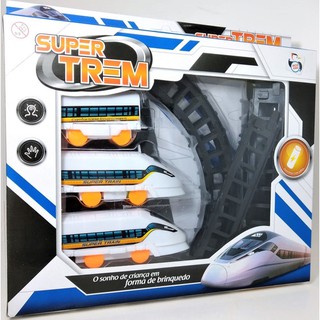 Trem Bala Trenzinho Infantil Locomotiva Ferrorama Super Trem Pica Pau