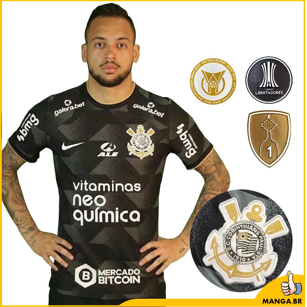 2022 23 Camisa Do Corinthians Futebol Camiseta II Personalizada Nome E