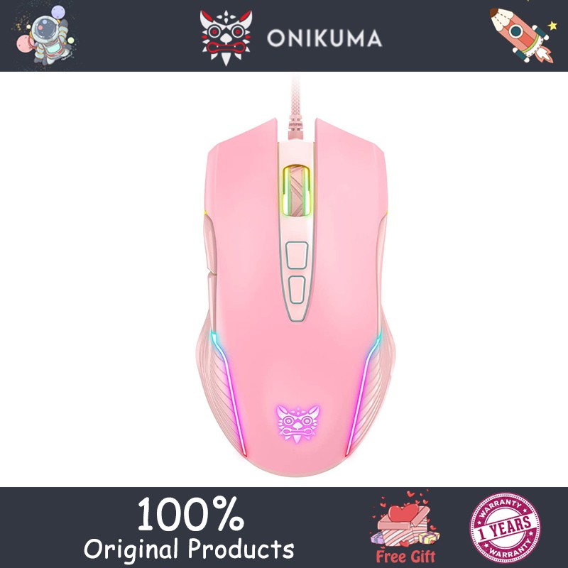 Onikuma Cw Gaming Mouse Rgb Ergonomic Design Button Programmable