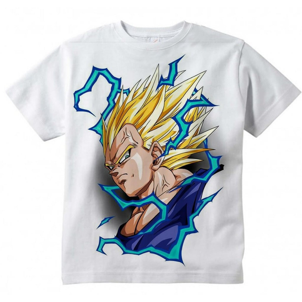 Camiseta Infantil Dragon Ball Z Vegeta Ssj Shopee Brasil