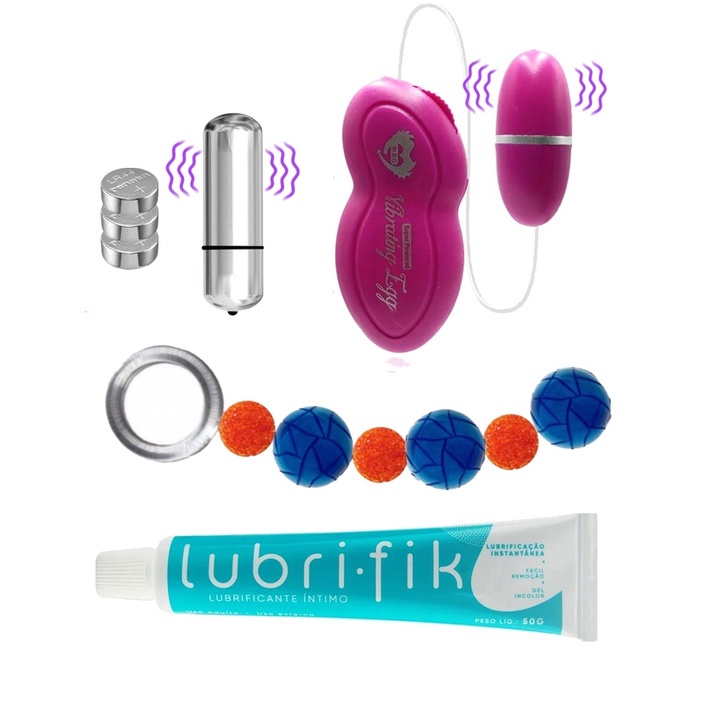 Kit Pompoarismo Pompoar Lubrificante E Vibrador Produtos Sex Shop