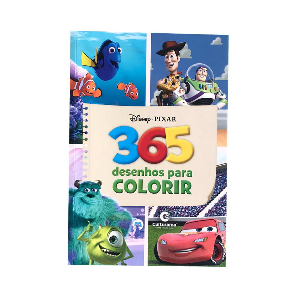 Livro Para Colorir 365 Desenhos Disney Pixar Infantil Shopee Brasil