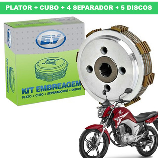 Kit Embreagem Cg 150 Todas Original Plator Cubo Separador E 5 Discos