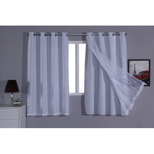 Cortina Quarto Janela Blecaute Tecido E Voil 2 70 L X 1 70 A Shopee