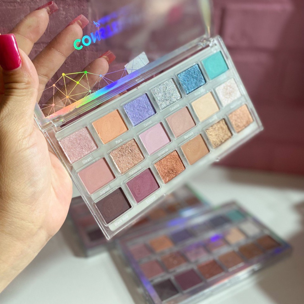 Paleta De Sombras Constellation 18 Cores SP Colors Shopee Brasil