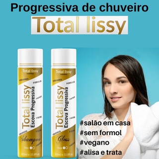 Kit Escova Progressiva Sem Formol Lisoplastia Escova Definitiva Cabelo