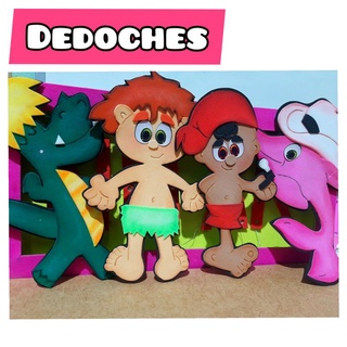 Dedoches Do Folclore Saci Cuca Curupira E O Boto Cor De Rosa Shopee