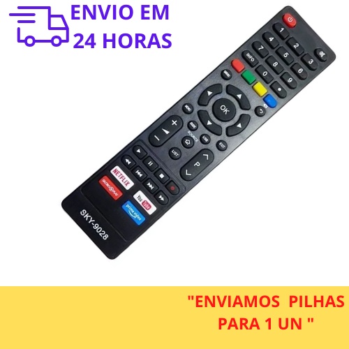 Controle Remoto Philco Smart Tv Netflix Youtube Globoplay Prime Video