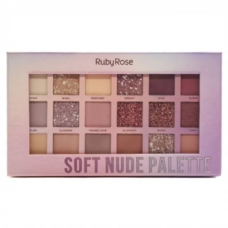 HB1045 PALETA DE SOMBRAS SOFT NUDE RUBY ROSE Shopee Brasil