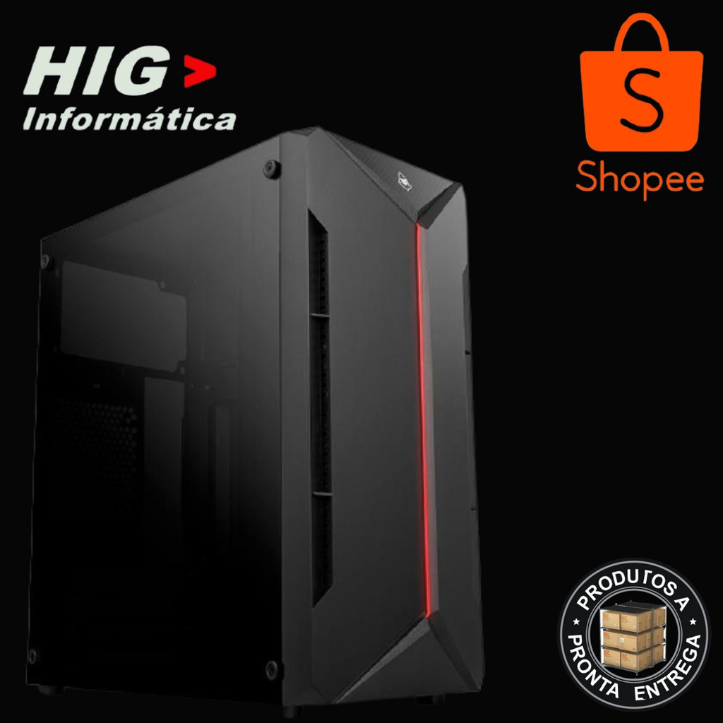 Gabinete Gamer Mancer Argon Lateral Acrilico Preto Rgb Mcr Ag Fl Pc