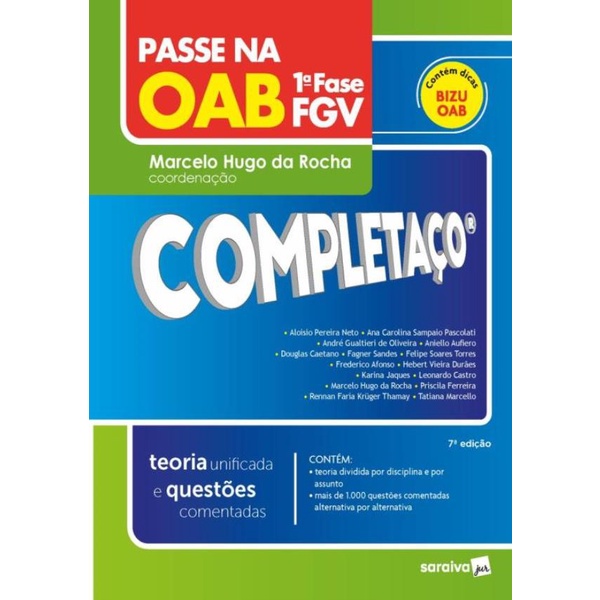 Passe Na Oab 1 Fase Fgv Teoria Unificada E Questoes Shopee Brasil