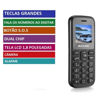 Celular Vita Iv Fácil Idoso Teclas Grandes Multilaser P9120 Shopee Brasil