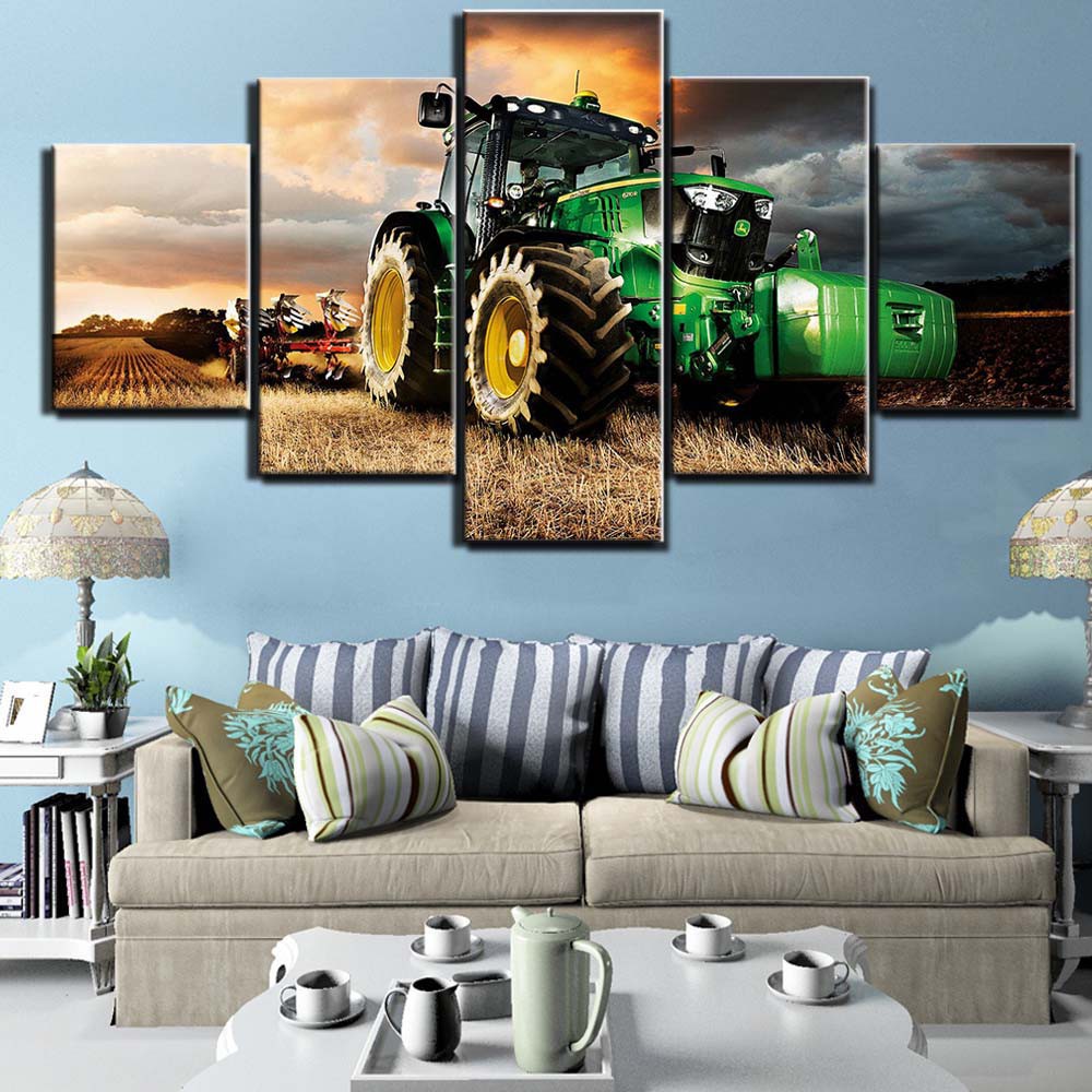 Quadros Decorativos Fazenda Trator Arando Terra Shopee Brasil