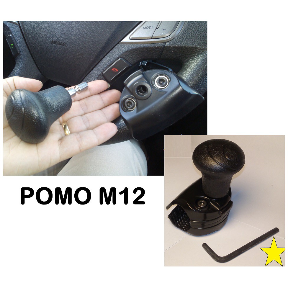 Manopla Para Volante Pomo Giratorio Encaixe Pomo M12 BeeCost