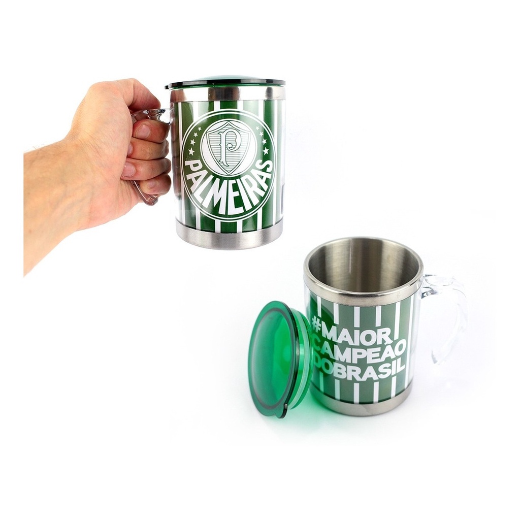 Caneca Termica C Tampa Palmeiras Verdao Oficial Shopee Brasil