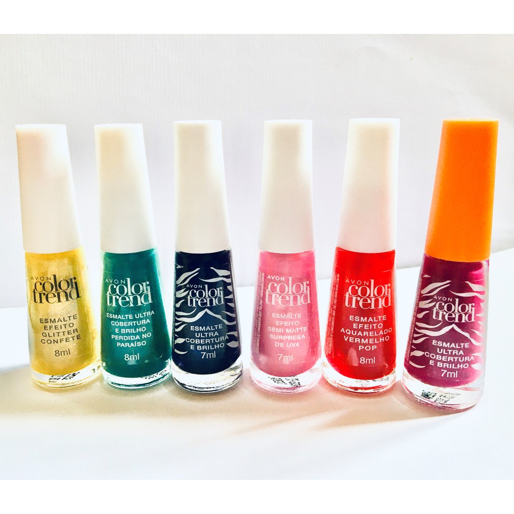 Kit Esmaltes Avon Color Trend longa duração e secagem rápida Shopee