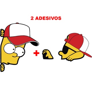 Kit 2 Adesivos Bart Simpson Dirigindo E Carona Automotivo Shopee Brasil