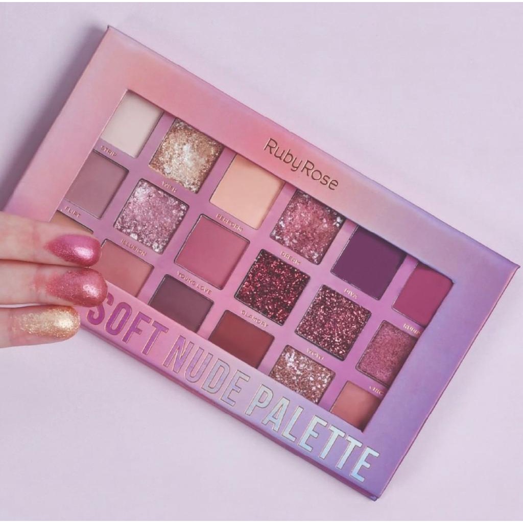 Paleta De Sombra Soft Nude Feels Ruby Rose Lancamento Shopee Brasil