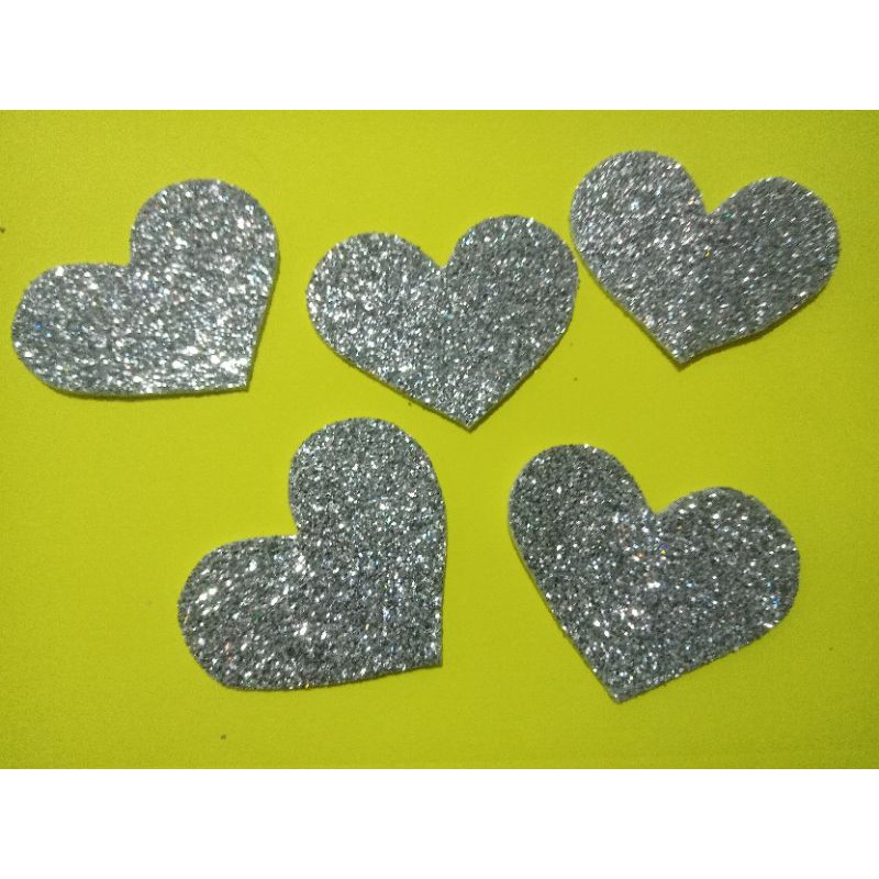 Corações em Eva glitter Shopee Brasil