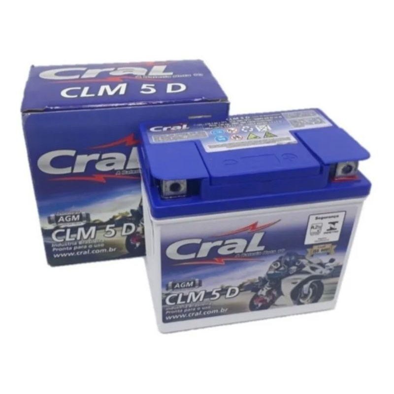 Bateria Moto Cral Cml D Ah Honda Cg Titan Biz Bros Fan