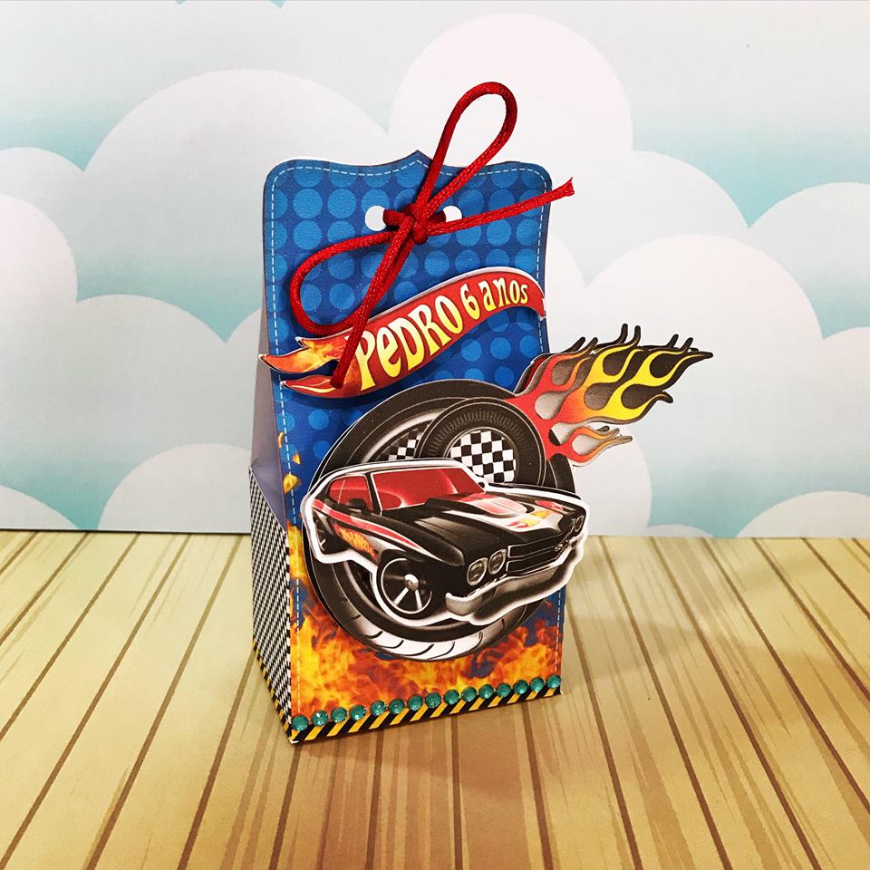 Caixa Mini Sacolinha Personalizada Festa Hotwheels Shopee Brasil