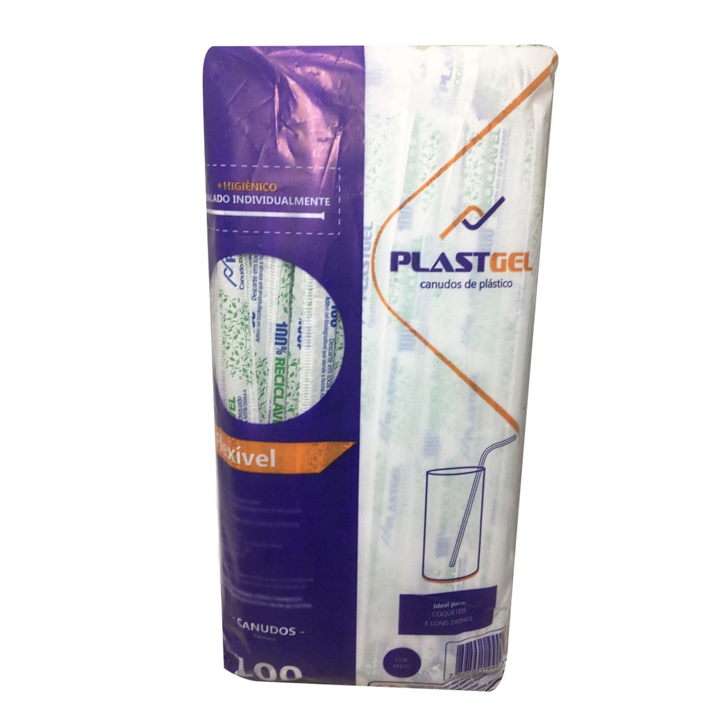 Canudo Sache Flexivel C 100 Bio Plastgel Shopee Brasil