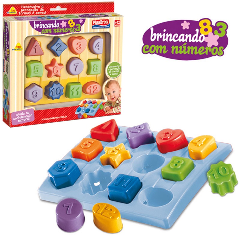 Jogo De Encaixe Encaixar Brinquedo Educativo Bebe Numeros Shopee Brasil