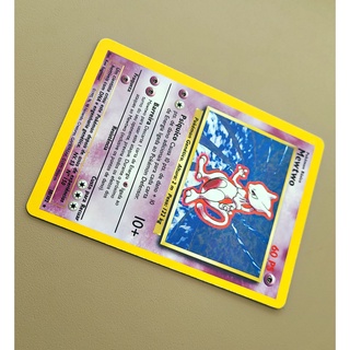 Carta Antiga Pokemon Mewtwo Holo Rare Base Set Miscut Original