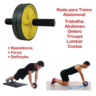 Roda Para Exercícios Abdominais Lombar Rodinha Aparelho Fitness