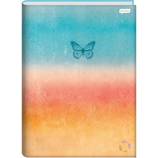 Caderno Brochura Jandaia Stilo Stella 80 Folhas Capa Dura Pastel