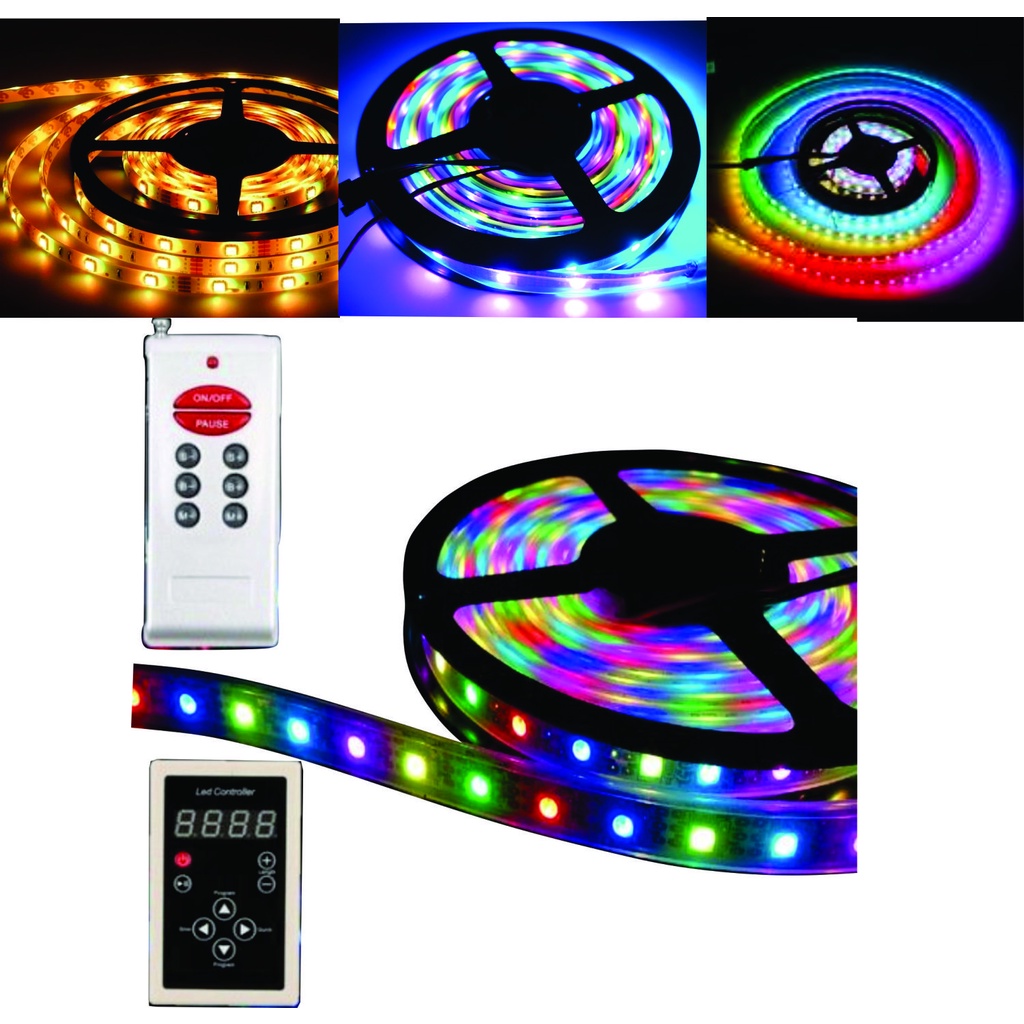 Fita Led Digital 6803 Rgb C Controle 358 Efeitos Ip65 5m Prova Agua