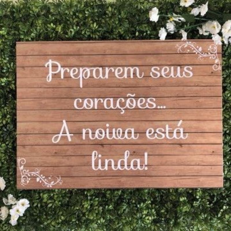 Placa Decorativa para casamento em MDF Preparem seus corações Shopee