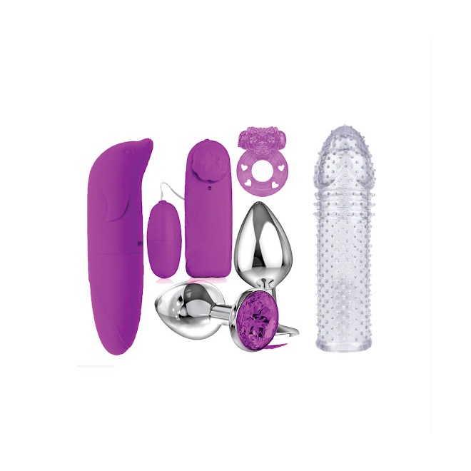 Kit Plug Anal Joia Aco Inox Tamanho P Vibrador Feminino Ponto G