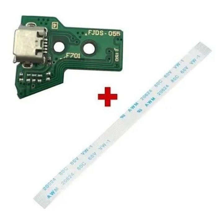 Placa Usb Conector Controle Ps Jds Cabo Flat Vias Shopee Brasil