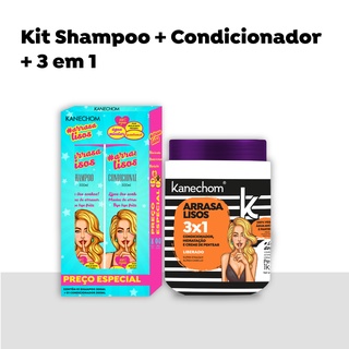 Kit Arrasa Lisos 3 X 1 Shampoo Condicionador Kanechom Shopee Brasil