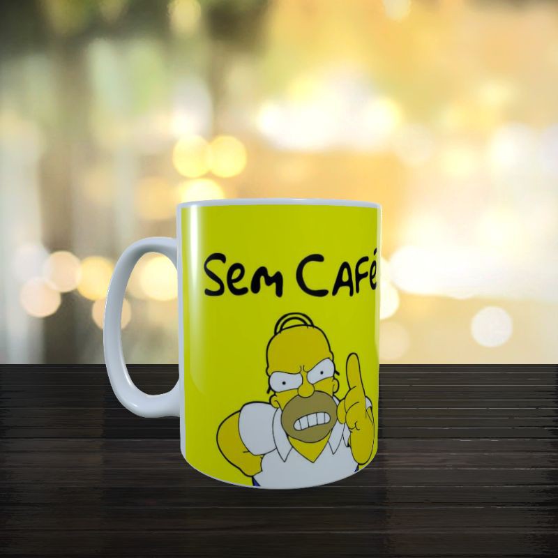 Caneca Porcelana Personalizada Ml Homer Simpson Shopee Brasil