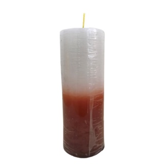 Vela De 7 Dias Votiva Bicolor Branca E Marrom 260g Shopee Brasil