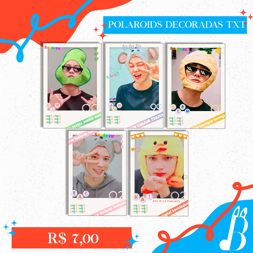 Kit Polaroids Decoradas Txt Shopee Brasil